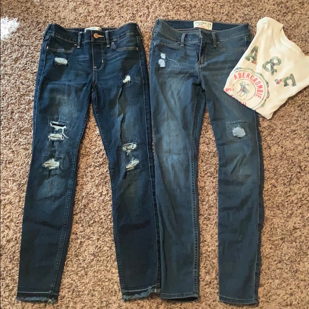 Abercrombie and Fitch Girls Jeans & Tee Bundle